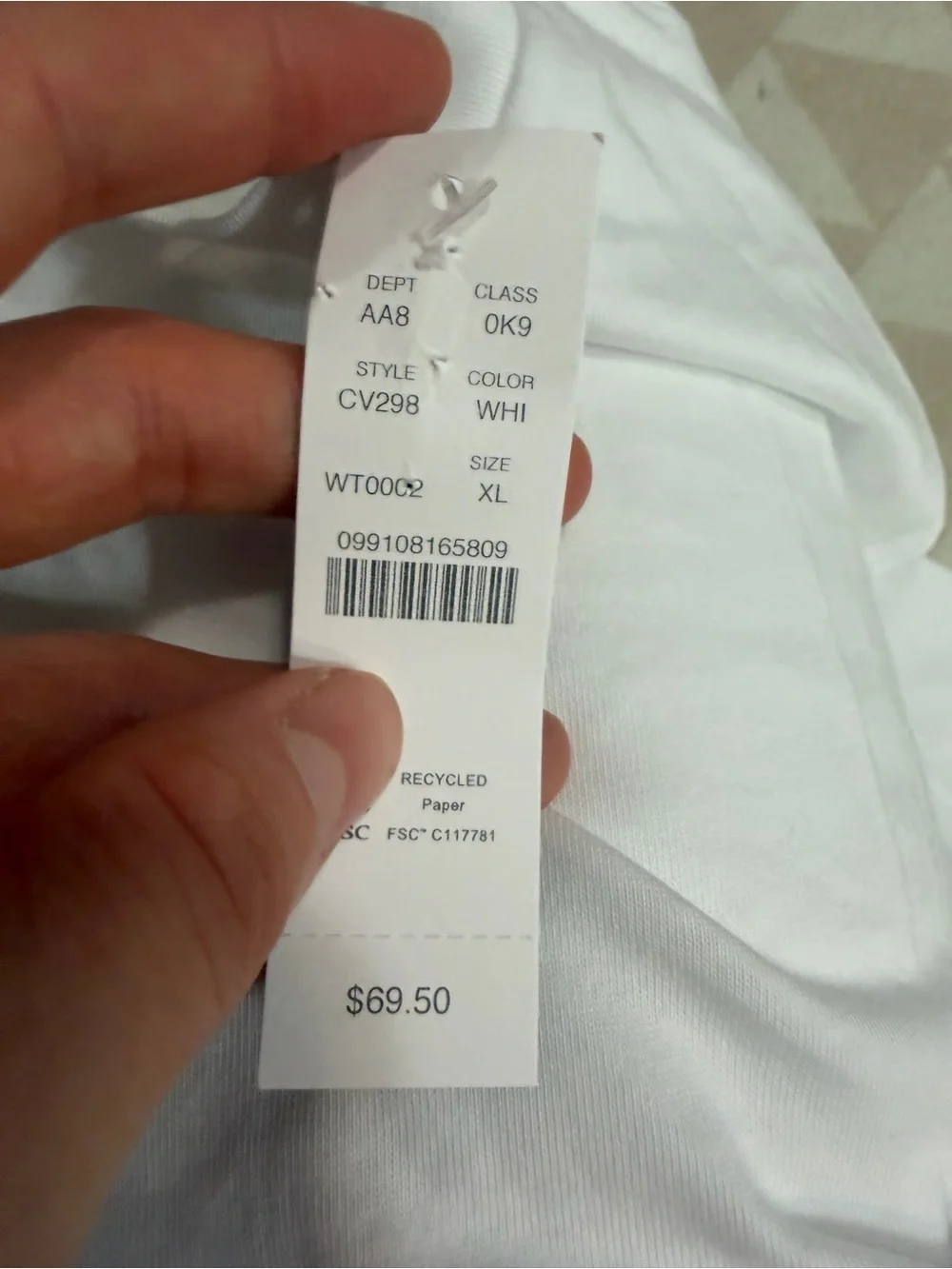 J crew white Pima cotton T-shirt